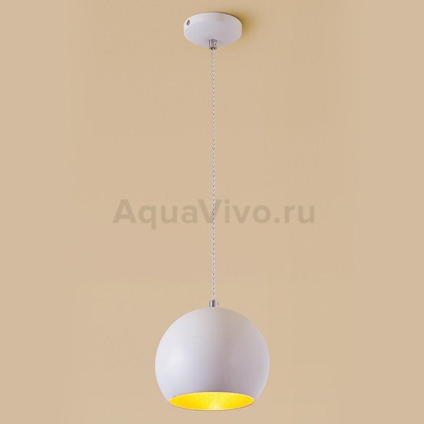 Подвесной светильник Citilux Оми CL945110, арматура белая, плафон металл белый, 18х18 см - фото 1
