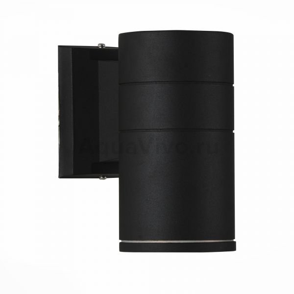 Уличный настенный светильник ST Luce Tubo SL561.401.01, арматура металл, цвет черный, плафон металл, цвет черный