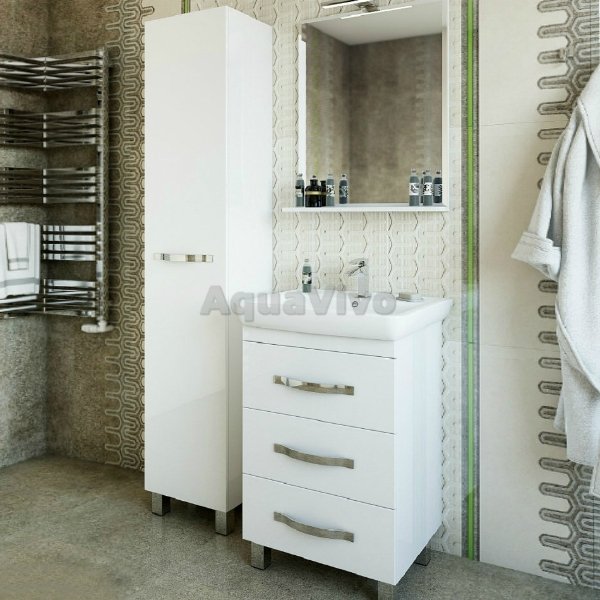 Мебель для ванной Sanflor Одри 60/2, напольная, цвет белый - фото 1