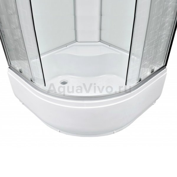 Душевая кабина Deto EM 4590 N 90х90, стекло матовое узорчатое, профиль хром, без крыши, с гидромассажем - фото 1