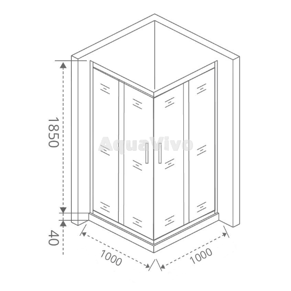 Душевой уголок Good Door Infinity CR-100-C-CH 100х100, стекло прозрачное, профиль хром - фото 1