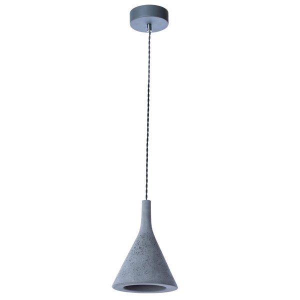Подвесной светильник Arte Lamp Bender A4324SP-1GY, арматура серая, плафон бетон серый, 17х17 см