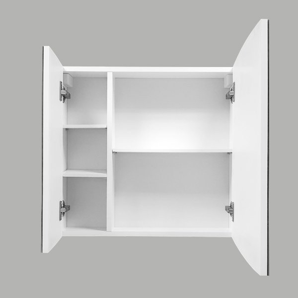 Шкаф-зеркало Comforty Лаура 60-2, цвет белый