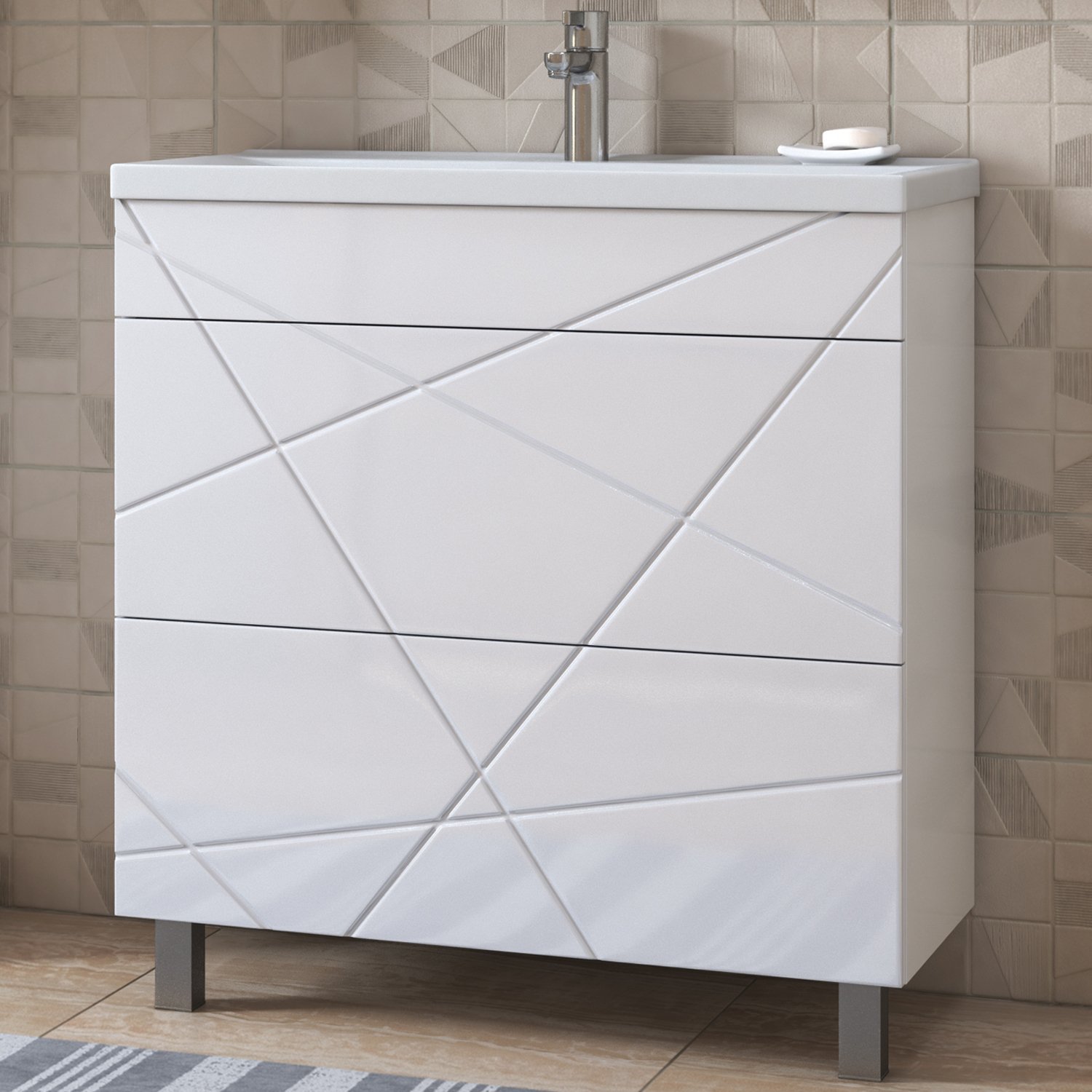 Мебель для ванной Vigo Geometry-2 70, цвет белый - фото 1
