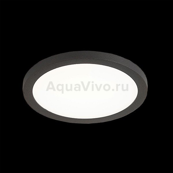 Точечный светильник Citilux Омега CLD50R082, арматура черная, плафон полимер белый, 3000K, 9х9 см