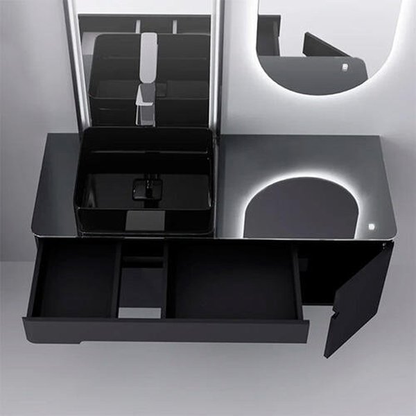 Мебель для ванной Jorno Shine 120, цвет антрацит - фото 1