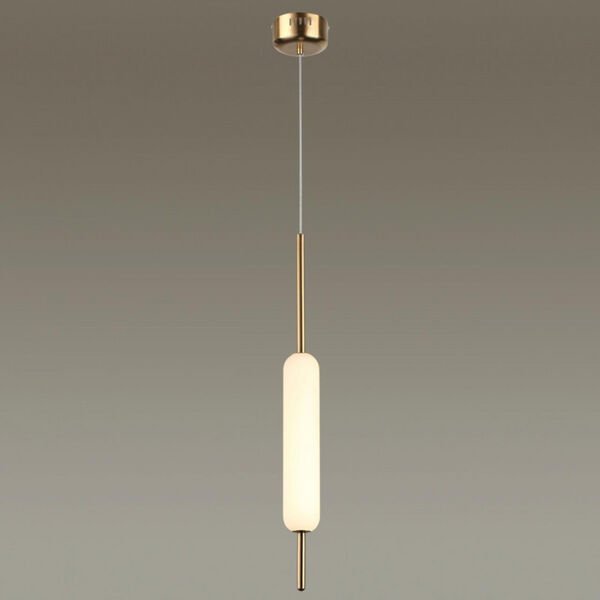 Подвесной светильник Odeon Light Reeds 4794/12L, арматура бронза, плафон стекло белое - фото 1