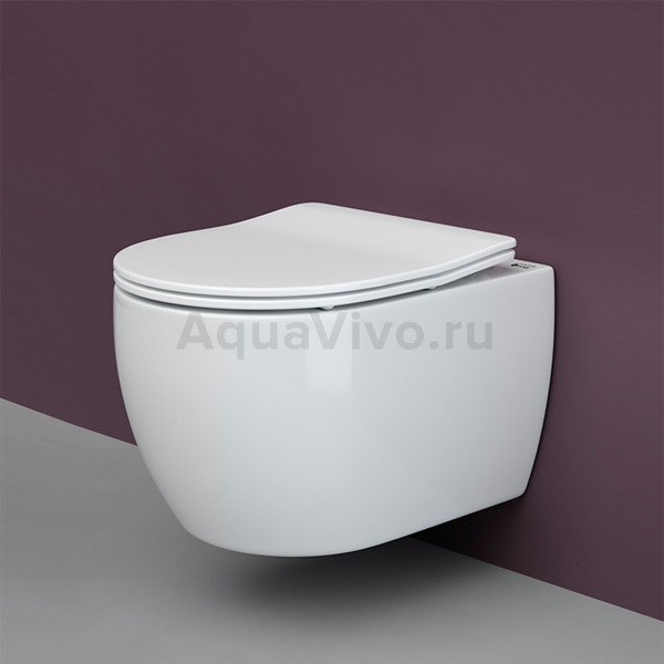 Унитаз Ceramica Nova Play CN3001 подвесной, безободковый, с сиденьем микролифт - фото 1