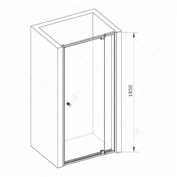 Душевая дверь RGW Passage PA-02 70x185, стекло прозрачное, профиль хром