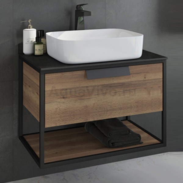 Мебель для ванной Comforty Кельн 75, цвет дуб темный - фото 1