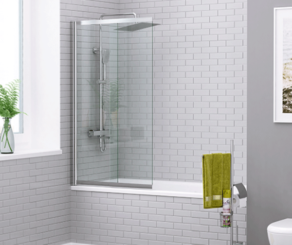 Шторка на ванну WasserKRAFT Main 41S02-100 100x140, стекло прозрачное, профиль серебристый - фото 1