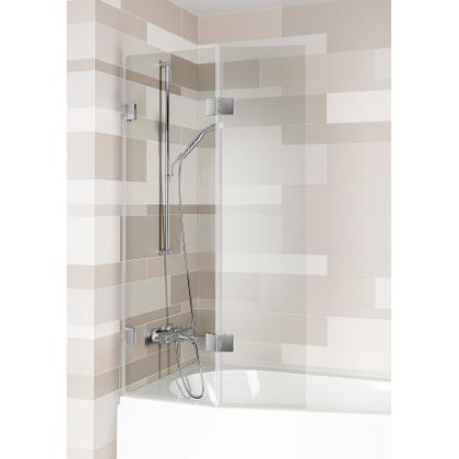 Шторка на ванну Riho Scandic Nxt X500 46 L, левая, с доводчиком, стекло прозрачное, профиль хром, для ванн Delta 150 / 160