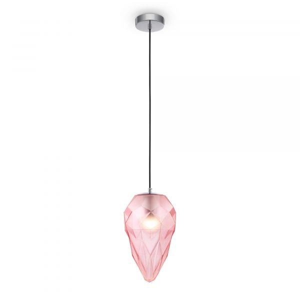 Подвесной светильник Maytoni Globo P052PL-01PK, арматура хром, плафон стекло розовое