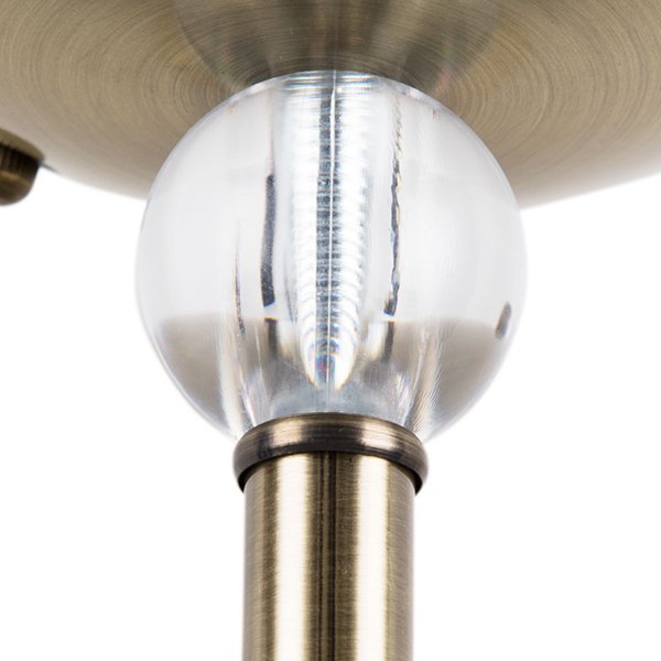 Подвесная люстра Arte Lamp Willow A3461PL-5AB, арматура бронза, плафоны стекло янтарное, 62х62 см
