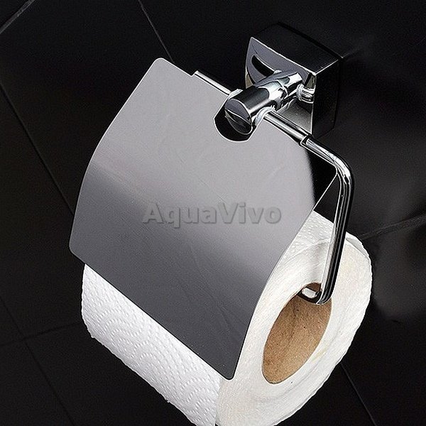 Держатель туалетной бумаги Fixsen Kvadro FX-61310 с крышкой - фото 1