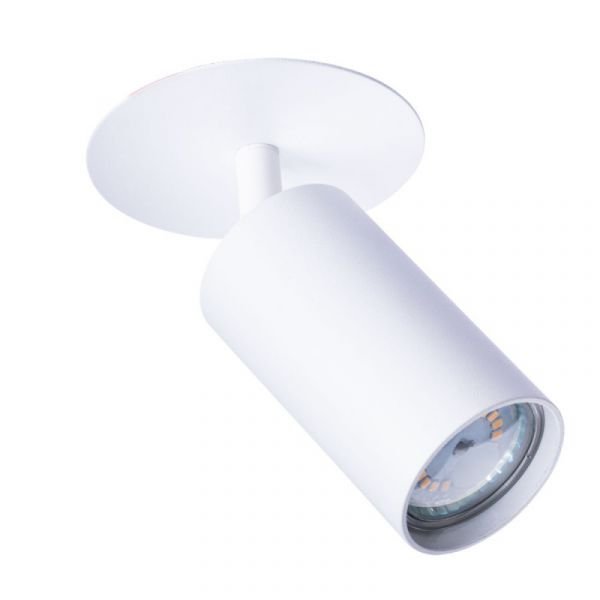 Точечный светильник Arte Lamp Cefeo A3214PL-1WH, арматура белая, плафон металл белый, 6х6 см
