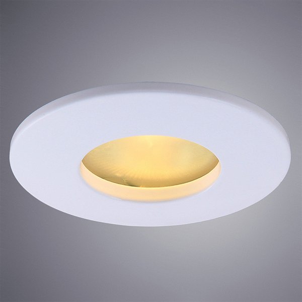 Точечный светильник Arte Lamp Aqua A5440PL-1WH, арматура белая, плафон стекло белое, 8х8 см