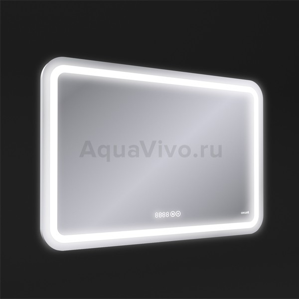 Зеркало Cersanit LED 050 Design Pro 80x55, с подсветкой, с функцией антизапотевания и часами - фото 1