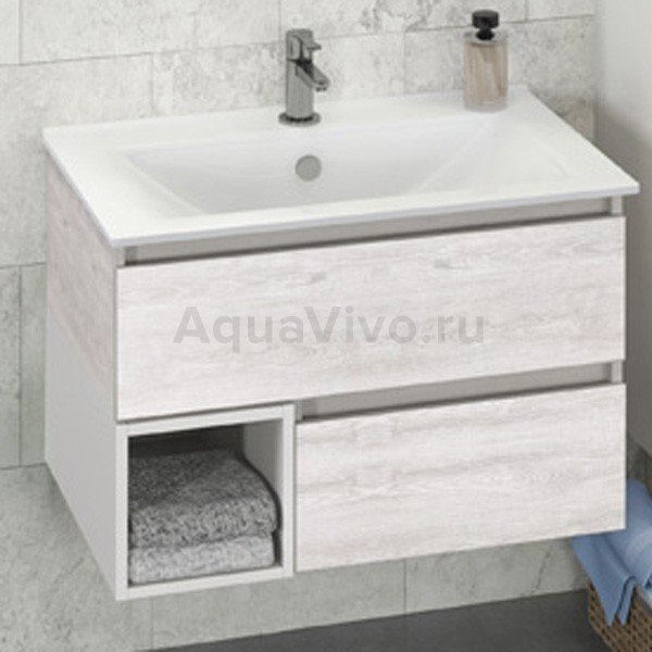 Мебель для ванной Comforty Турин 75, цвет дуб белый