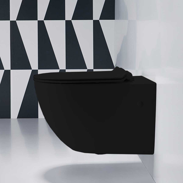 Унитаз Vincea Globo VT1-14SMB подвесной, безободковый, с сиденьем микролифт, цвет черный матовый - фото 1
