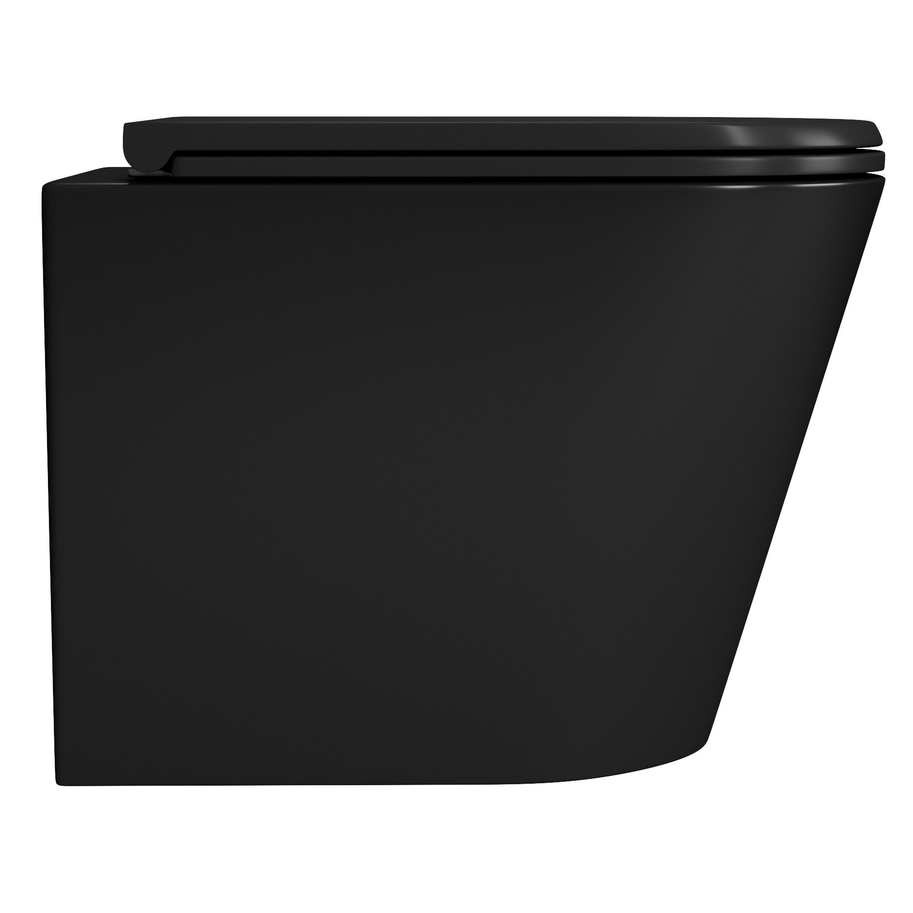 Унитаз D&K Venice DT1026025 подвесной, безободковый, с сиденьем микролифт, цвет черный - фото 1