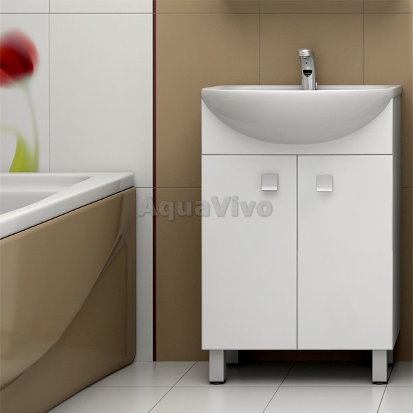 Мебель для ванной Какса-А Домино 55, напольная, цвет белый - фото 1