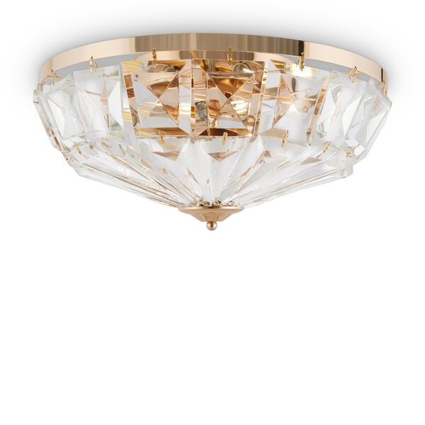 Потолочный светильник Maytoni Facet MOD094CL-06G, арматура золото, плафон хрусталь прозрачный
