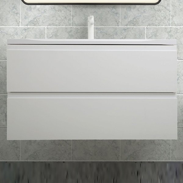 Мебель для ванной Art & Max Bianchi 90 подвесная, цвет белый матовый  - фото 1