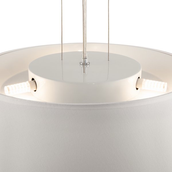 Подвесной светильник Maytoni Bergamo MOD613PL-03CH, арматура хром, плафон ткань белая, 55х55 см - фото 1