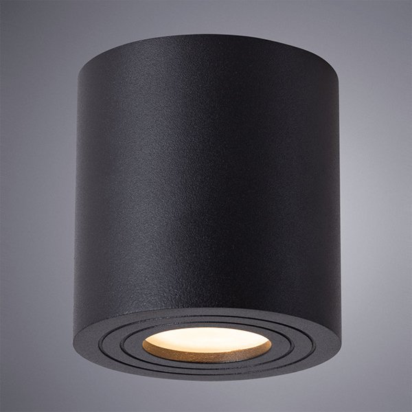 Потолочный светильник Arte Lamp Galopin A1460PL-1BK, арматура черная, плафон металл черный, 9х9 см - фото 1