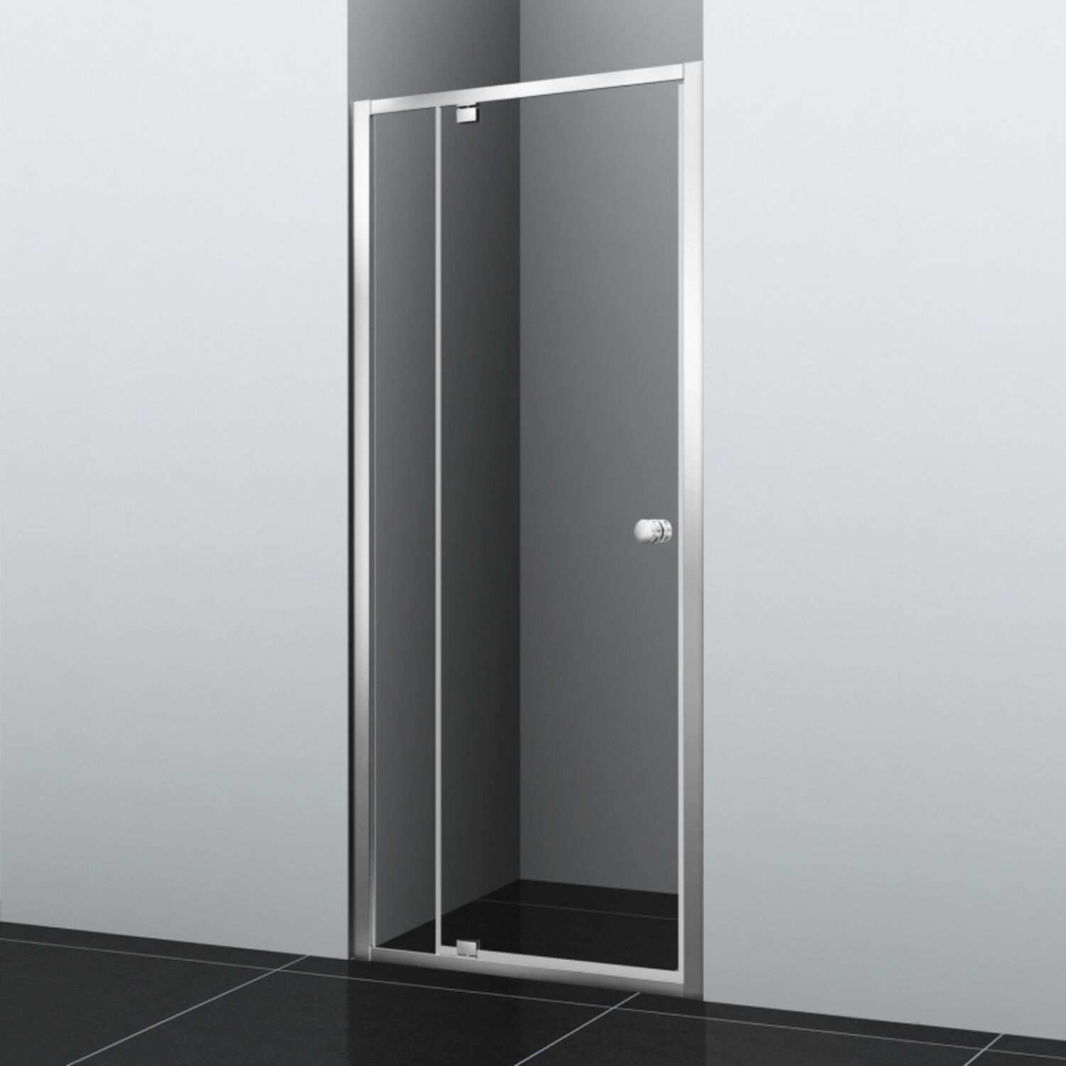 Душевая дверь WasserKRAFT Aula 11P04 90x190, стекло прозрачное, профиль хром