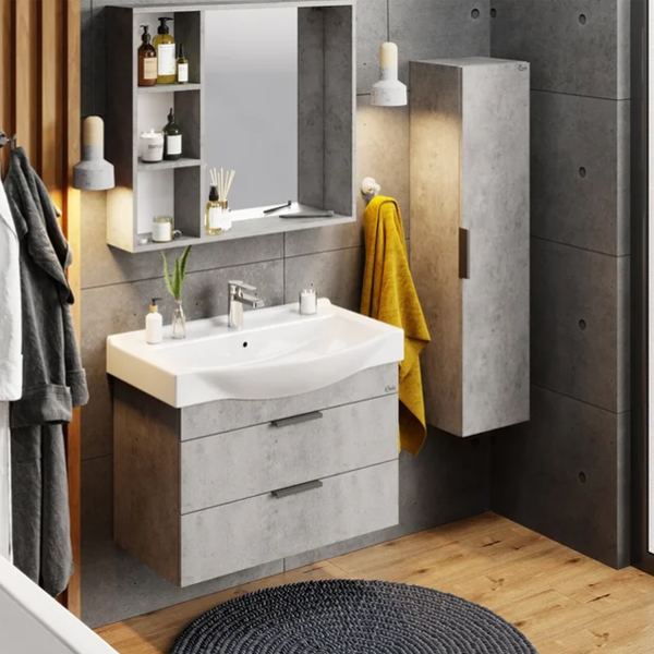 Мебель для ванной Оника Девис 80.13, цвет бетон чикаго