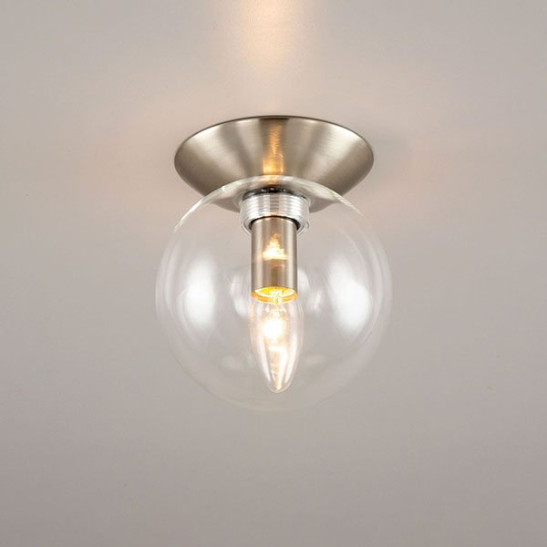 Потолочный светильник Citilux Томми CL102511, арматура хром матовый, плафон стекло прозрачное, 15х15 см - фото 1