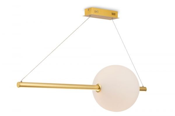 Подвесной светильник Maytoni Freccia MOD063PL-L30G3K, арматура золото, плафон стекло бежевое