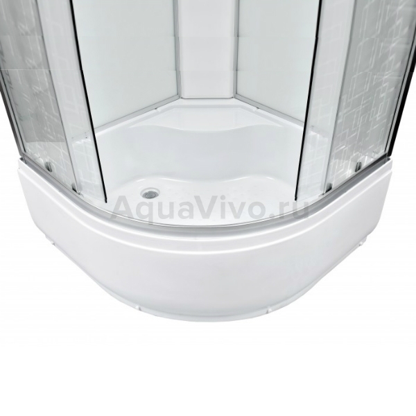 Душевая кабина Deto EM 4590 90х90, стекло матовое с узором, профиль хром, с сенсорным управлением - фото 1