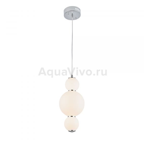 Подвесной светильник ST Luce Nepazzo SL1583.113.01, арматура металл, цвет хром, плафон стекло, цвет белый