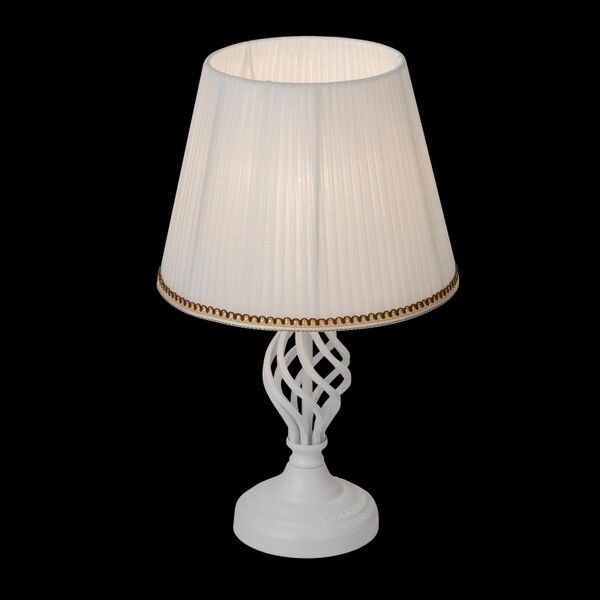 Настольная лампа Citilux Вена CL402800, арматура белая, плафон ткань бежевая - фото 1