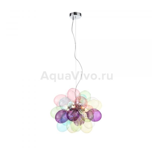 Подвесной светильник ST Luce Sospiro SL432.153.06, арматура металл, цвет хром, плафон стекло, цвет разноцветный