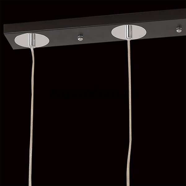 Подвесной светильник Citilux Оскар CL127231, арматура хром / венге, плафоны стекло белое, 52х11 см - фото 1