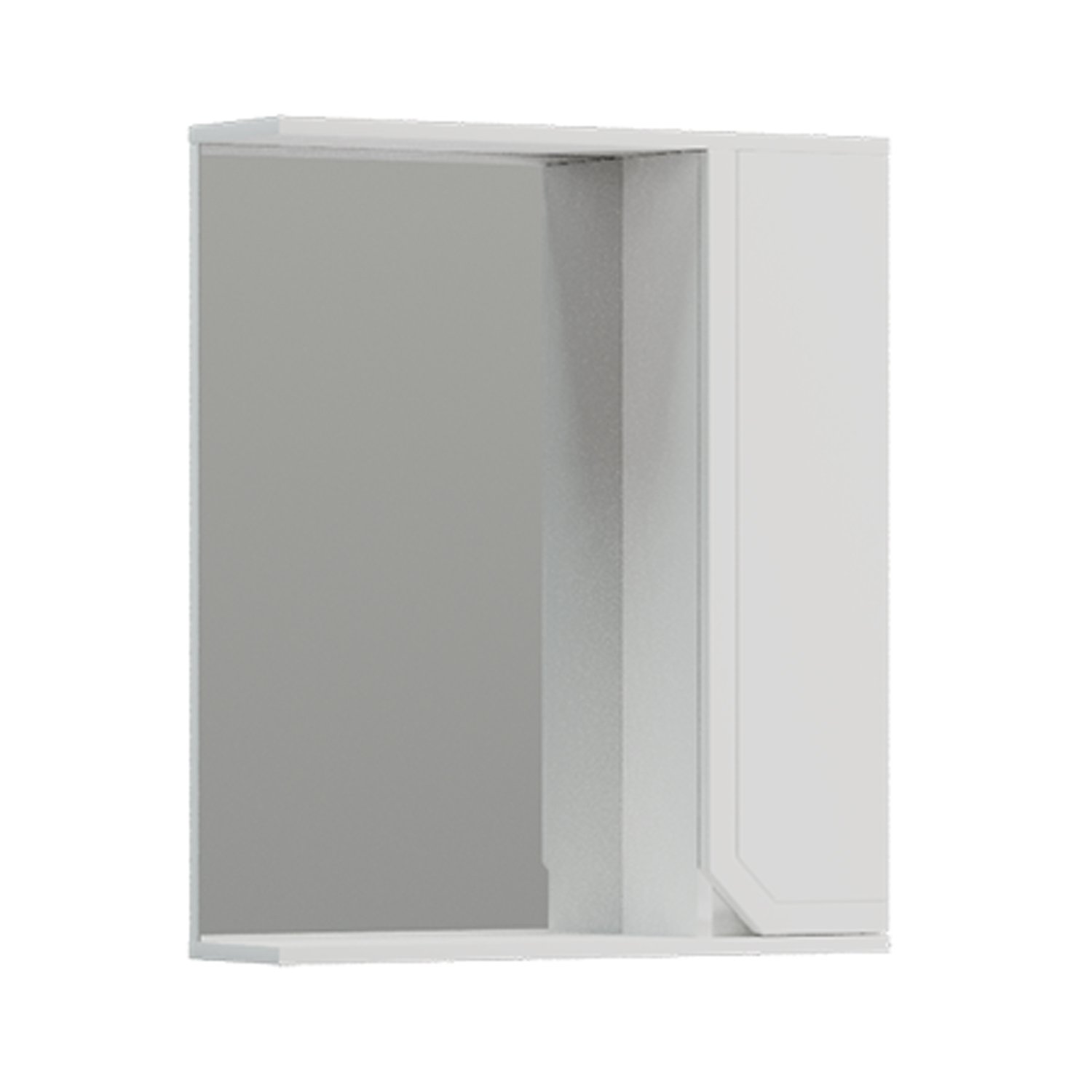 Шкаф-зеркало Corozo Сириус 65, правый, цвет белый - фото 1