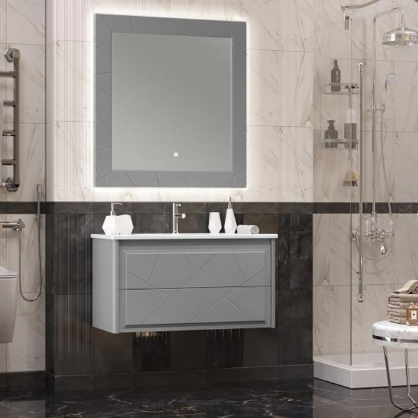 Мебель для ванной Опадирис Луиджи 100, цвет серый матовый