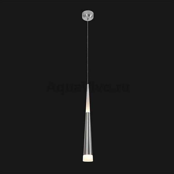 Подвесной светильник Citilux Вегас CL227010, арматура хром, плафон полимер белый / хром, 7х7 см