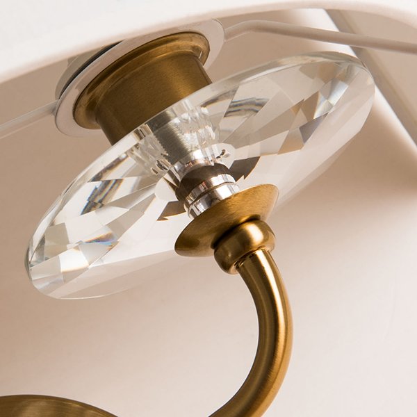 Бра Arte Lamp Jennifer A8555AP-2AB, арматура бронза, плафон ткань белая, 35х12 см - фото 1