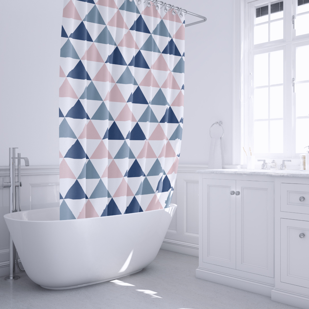 Штора для ванной Fixsen Simple FX-1504, 180x200, цвет белый с рисунком