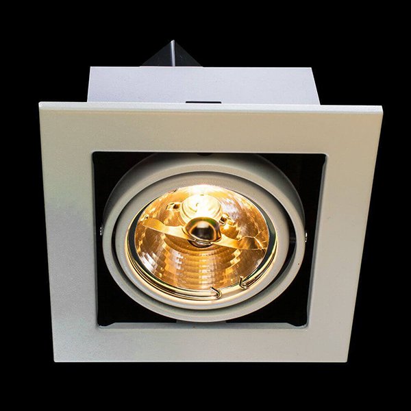 Точечный светильник Arte Lamp Cardani Medio A5930PL-1WH, арматура белая, 15х15 см - фото 1