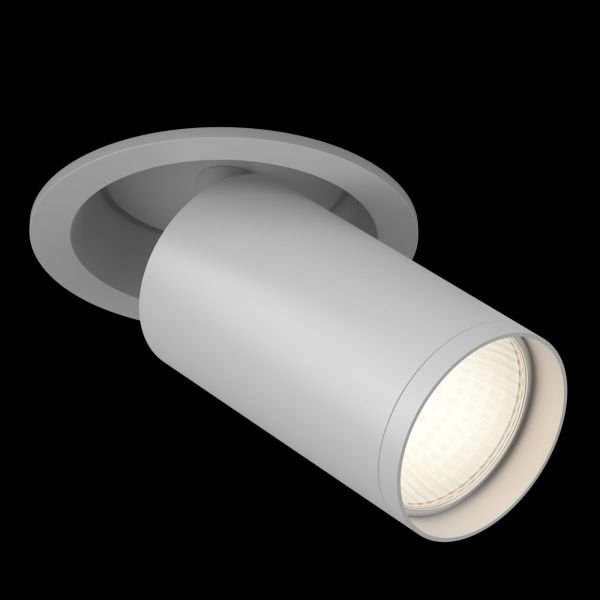 Встраиваемый светильник Maytoni Technical Focus S C048CL-U-1W, арматура белая, плафон металл белый - фото 1
