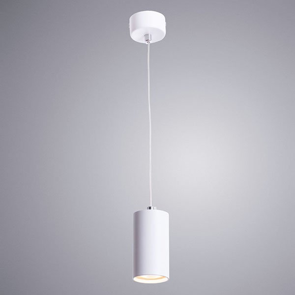 Подвесной светильник Arte Lamp Canopus A1516SP-1WH, арматура белая, плафон металл белый, 6х6 см - фото 1