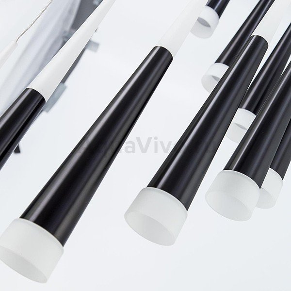 Подвесной светильник Citilux Вегас CL227141, арматура черная, плафоны полимер белый / черный, 45х45 см - фото 1