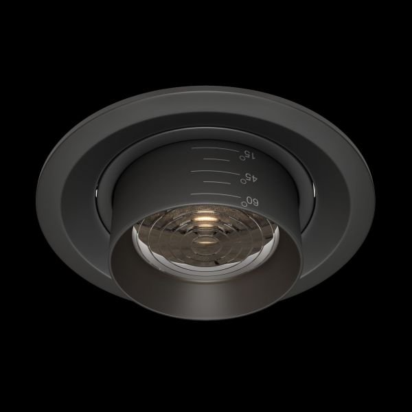 Встраиваемый светильник Maytoni Technical Elem DL052-L12B4K, арматура черная, плафон металл черный - фото 1