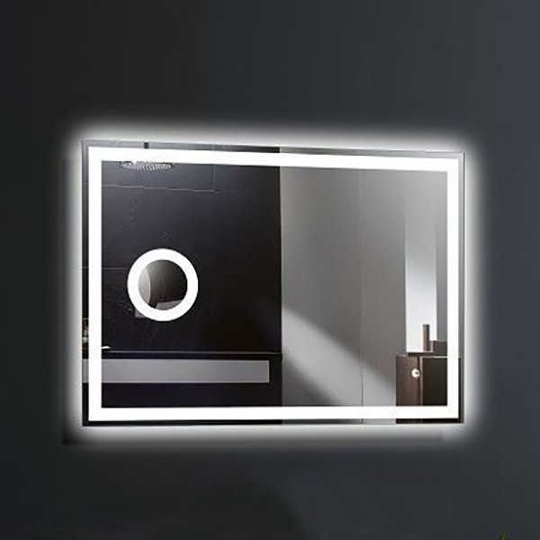 Зеркало Esbano ES-3429KDF 100x70, LED-подсветка, функция антизапотевания, увеличение, сенсорный выключатель